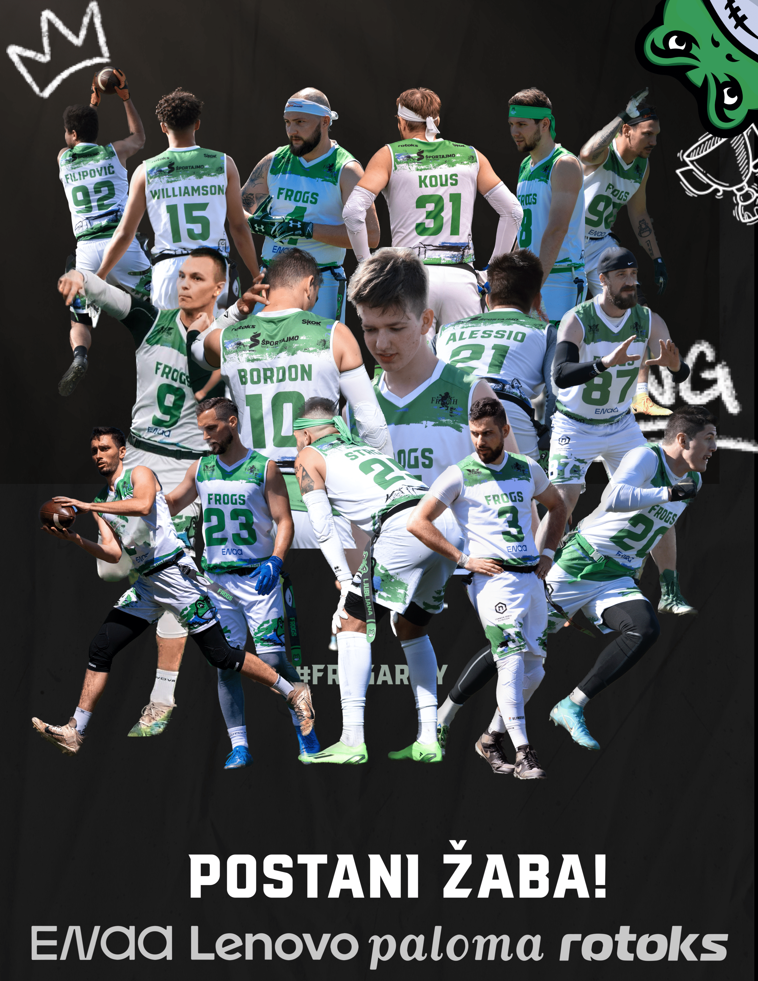 Join #FrogArmy: Become a Non-Contact American Football Champion with Ljubljana Frogs