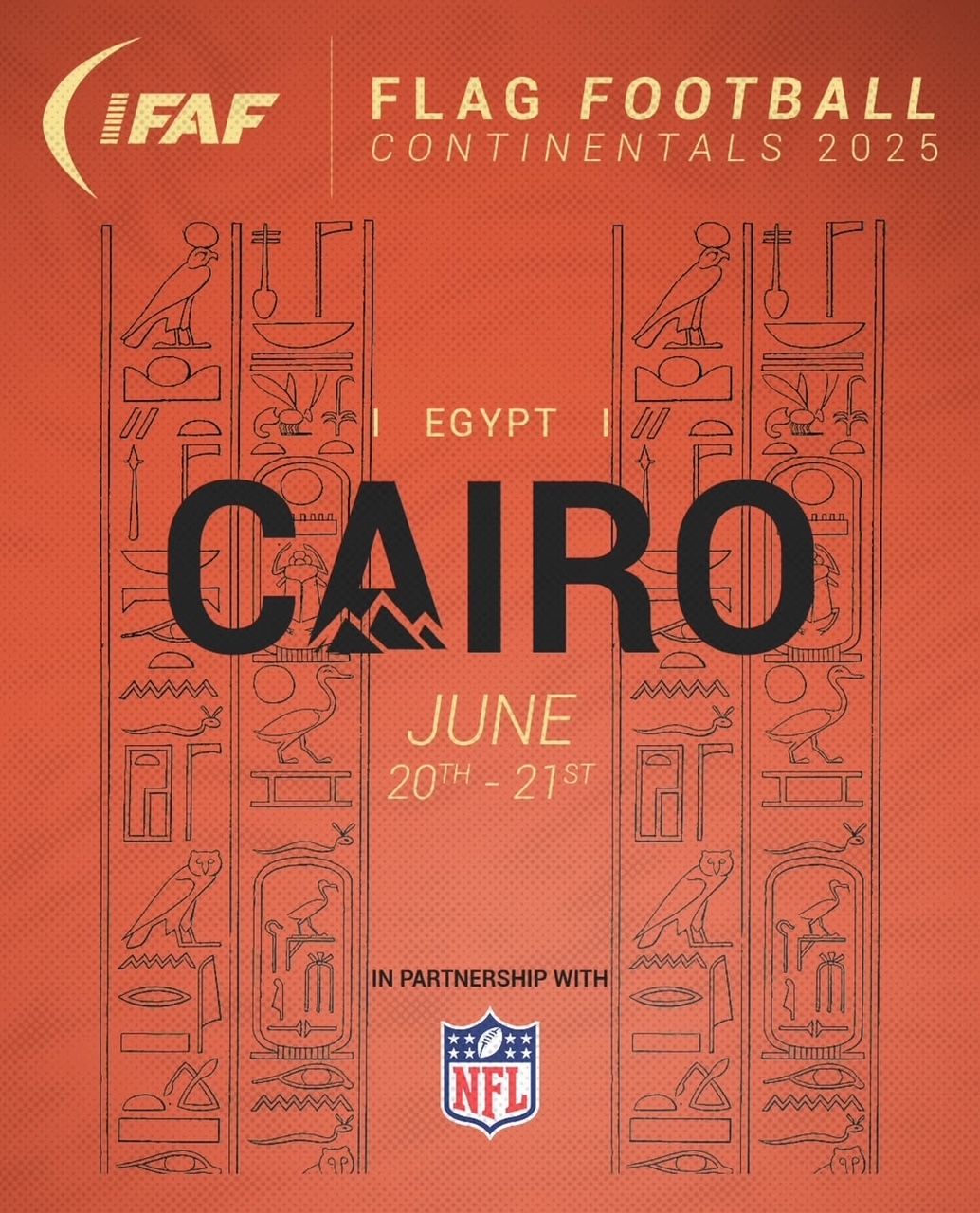 Egypt to Host Inaugural 2025 IFAF African Flag Football Championships: AFRICA FLAG 2025