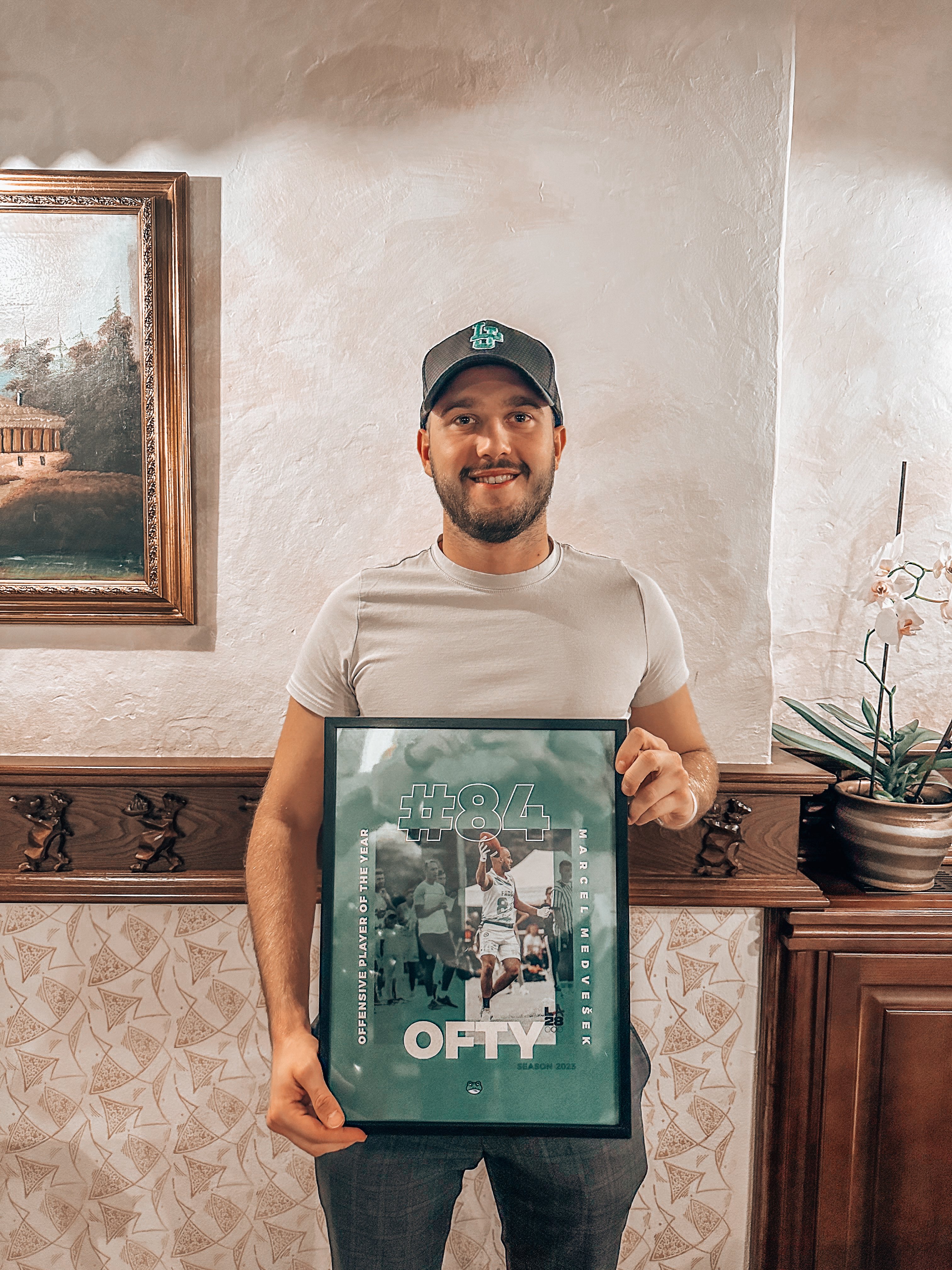 ENAA Ljubljana Frogs Offensive MVP Marcel Medvešek